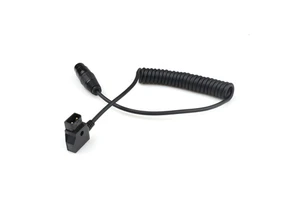 3Pin XLR to D-Tap Coiled Cable 2 Core Spiral Cord for Camera Audio Power