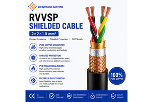 RVVSP Oxygen-Free Copper PVC Stranded Twisted Pair Shielded Flexible Cable 2-6 Core 0.5-2.5mm 300V Building Signal Wiring