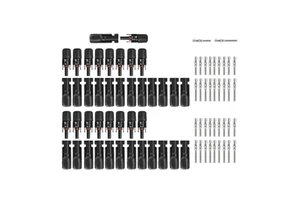 IP67 Male/Female Copper Contact 1000V Photovoltaic Plug DC Rated Solar Cable Connector Set for Solar Power Panel