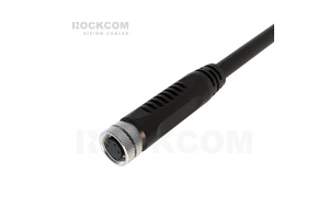 M8 4Pin Female to Flying Leads IP67 VW-1 Industrial Camera I/O Power Cable