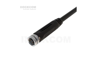 M8 3Pin Female to Flying Leads IP67 VW-1 Industrial Camera I/O Power Cable
