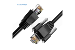 High Speed Vision Industrial Camera Ethernet Cable High Flexible Cat6 Network Rj45 8p8c With Lock Screw Network Cable