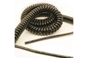 4 Core 0.4mm Power Cord Curly Extension Cable Spiral Cable with Stretch Length 7 Meters