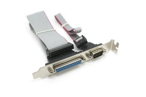 30cm Serial Parallel Combo I O Port DB9M DB25F Panel Mount Cable