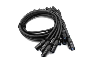 Shielded CAT6 RJ45 Connectors Black Jacket EtherCON-Compatible Cable Professional Audio & Lighting for Studio Stage Concerts