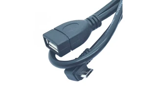 OTG Micro USB Data Cable Right Angle Male Micro USB to Female USB a Adapter Cable
