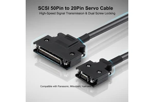 50-Pin SCSI Connector Cable for Servo Motor HPCN50 PVC Jacket Mechanical Equipment Control Cable Available in 1m 5m Lengths