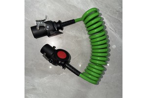 New ABS 7 Way Heavy Duty Trailer Cable Connector 24V Towing Truck Parts Accessories Electric Power Spiral Cables 28T Max Payload