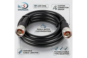 LMR400 Coaxial Cable N Male To N Male RF Connectors Low Loss Pigtail Jumper RF Cable Assembly