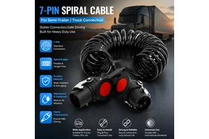 Factory Customized Size Length Adjustable 12V-24V High Low Temp Resistant 7 Way Trailer Cable for Tractor Spiral Wire