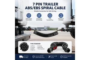 Heavy Duty Tensile Resistant Insulated 12V-24V 7 Way Trailer Spiral Cable for Commercial Tractor Use
