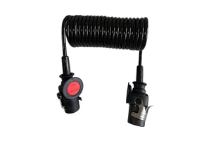 Custom Heavy Duty 7 Way Trailer Cable New Electrical Coiled ABS Wire Spring Towing Wire Parts & Accessories for Trailers