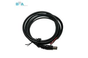 DC Power Cable 5.5x2.5mm Male Plug To Stripped End UL2464 18AWG 1200mm Black PVC Tinned Copper 300V Custom Length