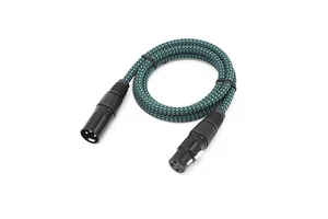 ODM 3-Pin Male-to-Female Reinforced Nylon Braided PVC OFC Dual-Shielded Anti-Interference DMX512 Stage Lighting XLR Audio Cable