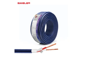 Professional Speaker Wire Noiseless 2core 1.5mm Pure Copper Black Flexible 16AWG Performance Hifi Stage Speaker Cable Audio 100m