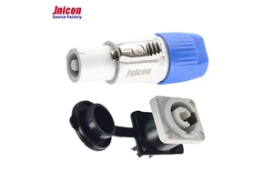 Jnicon Outdoor Waterproof IP65 IP44 Led Display Power Connector Male Female Cable Wire Stage Lighting Sound Equipment Powercon