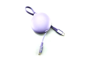 100W Fast Charging Retractable USB Type-C Cable with Reel for Consumer Electronics 0.9m Length DYH-2502 Extension Cord Reel