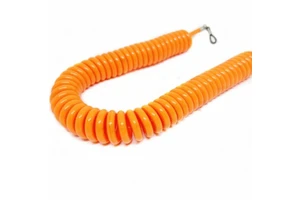 Customized Size Multi-Specification Decorative Lanyard Orange PU Solid Sprial Wire Coil Spring Rope Spiral Cable Wire