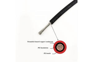 TUV Certificate 4mm2 6mm2 10mm2 16mm2 Pv Dc 500M 1000M Solar Electric Cable for Photovoltaic Solar System