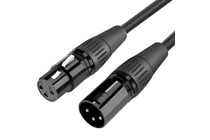 Mindpure 1m Nickel Plated 3-Pin 6.5mm XLR-XLR Microphone Audio Cable Braided Shielding PVC Jacket High Flexible Amplify DVD
