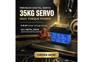 Deao High Torque Metal Plastic Gear Digital Servo 35KG 180 Degrees Robot Arm 4.8-7.4V 1 Year Warranty 2BB Bearing Connector RC