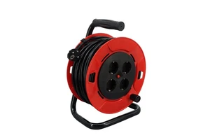 Cable Reel H05VV-F 3G1.5 15m Cable IP20 Indoor with 4 Schuko Sockets