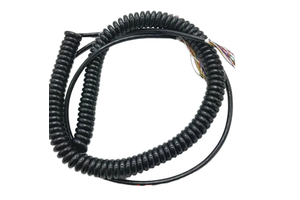 Custom Spiral Spring Cable Multi Core Coiled Cable PU PVC Retractable Power Signal Cable for CNC Robot Encoder OEM Factory