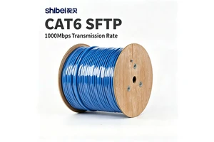 Shibei CAT6 SFTP Shielded Ethernet Cable 1000Mbps Gigabit OFC Copper Anti-interference POE LAN Wire