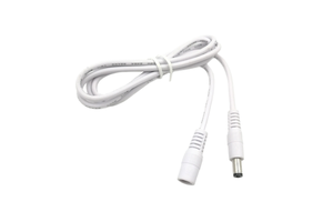 24AWG DC White Stripped Ends Power Cord 5.5mm 2.1mm Barrel Plug Male Connector Extension Cable 1m Home Appliance CCTV Camera