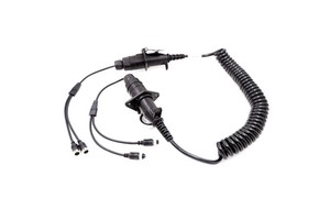 2 Channel Truck Trailers Cable 0.4m*4m*0.4m 7pin Plastic Connector Cable for Truck/lorry/caravan Rear View Camera System