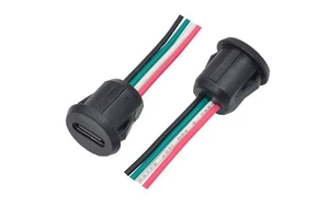 4 Way Snap in USB Type C Female Connector Panel Mount Power Socket for Charge Cable