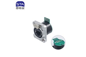 RJ45 D-Type XLR Female Panel Mount Pass Through Audio Cable Stage Box Patch Panel Floor Box Studio Microphone Connector