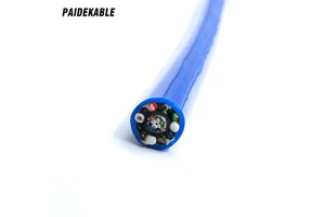 Paide Customized Hybrid 4-Core 1AWG + CAT5 Ethernet Waterproof Cable with PP Insulation PUR Sheath for Underwater Use 500M Depth