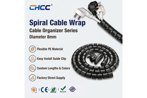 Wholesale PE Sleeve Spiral Protector Hose Cable Organizer Spiral Cable Wrap Cable Spiral Protector