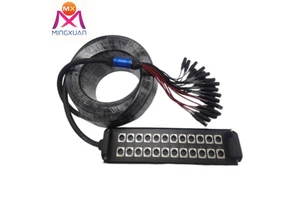 Audio Snake Cable Box 24 Channels Network Professional Multicore XLR Stage Connector