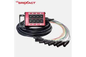 Low-Noise 8CH XLR Aluminum Audio Stage Box with PVC Jacket & Foil Shielding Twisted Pair Cable for Professional Audio Setup