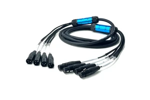 ABCCABLS XLR 4-Way Stage Light LED Optical Signal Audio Microphone Cable 5m IP20 Protection Multi-Core Channels 220v Plastic 1