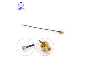 45Ohm I-P-EX Terminal RF Micro Cable Assembly S-M-A Connector RF Coaxial Cable Assembly