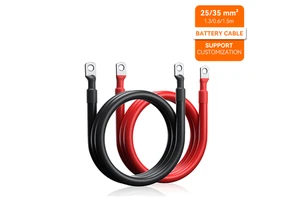 PowMr 35mm2 0.3/0.6/1.5m Meters Roll Battery Cable with Battery Terminal for Solar Battery Connection