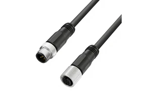 Industrial Power M12 A-Coded 5-Pin Copper Cable Male to Female Connection for Sensor/Actuator PLC I/O