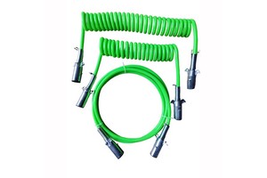 New 12v High Quality Trailer Truck Parts Electric Power Spiral Wire 7 Way Trailer Coil Cord Cable Seven Core Cable Assemble