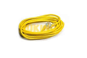 14/3 25ft CETL Certified Lighted End 15A Copper/PVC Power Cord Electrical Outdoor Heavy Duty 125V One Socket Extension Cords
