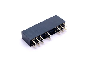 Soulin 2.54mm Pitch 2x10 Pin Dual Rows 180 Degree Female Brass IP68 Box Header Connectors for PCB Servo Connector