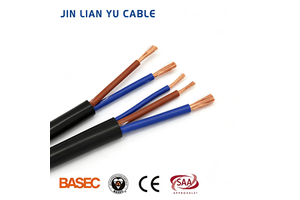 Waterproof Flexible RVV Model IE4 Rubber-Sheathed Stranded Coil Cable 24 AWG 450V/750V Copper Submersible Motors Deep 60C Black