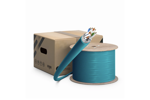 KEXINT Cat6a Industrial Ethernet Bulk Cable 1000ft 305m 26AWG Stranded Pure Bare Copper Wire