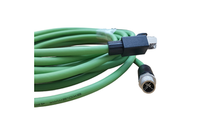 Industrial M12 to RJ45 Ethernet Cable Cat5e/Cat6 High Flexible Shielded Cable for Automation Camera