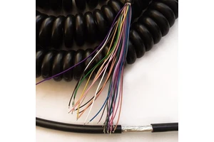 CNC Low Cost Machine Tool Custom Length 15-21 Core *0.1mm2 Coiled Spring Power Wire Cable Spiral Electrical Core Cable