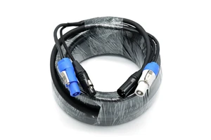 Stage Light Powercon 3pin DMX XLR Combo Cable 1m 2m 3m 5m Power and Signal Combination Cable