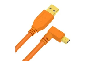 High-Speed Mini 5Pin USB 2.0 Angled Tether Cable Gold-Plated Plug Camera Data Cable for Canon 760D 800D Nikon D610 D4 D3S