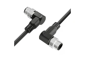 Industrial Power M12 A-Coded 5-Pin Copper Cable Male Angled Open Wire Connection for Sensor/Actuator PLC I/O